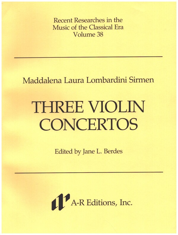 Vorderes Coverbild 3 Violin Concertos no.1, no.3 and no.5