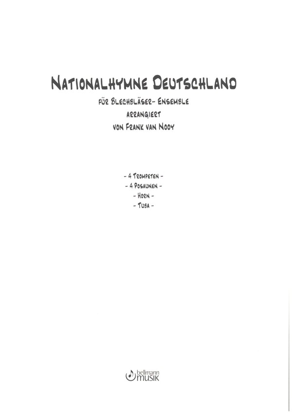 Vorderes Coverbild Nationalhymne Deutschland
