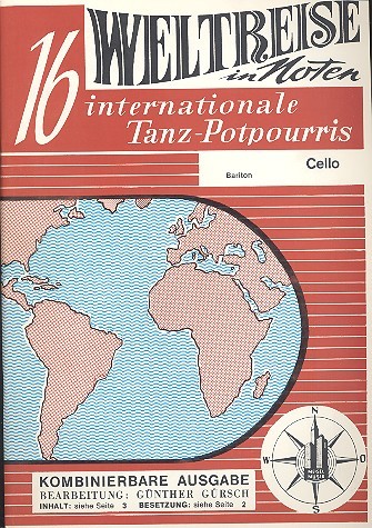 Vorderes Coverbild Weltreise in Noten - 16 internationale Tanzpotpourris