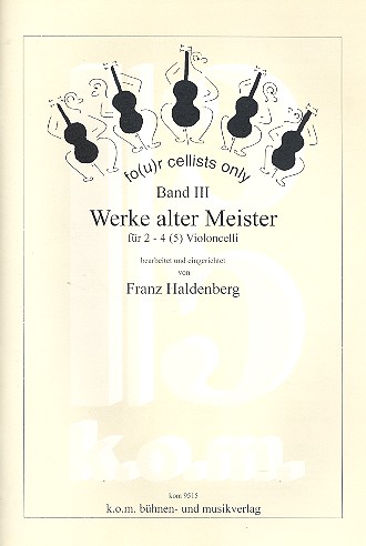 Vorderes Coverbild Four Cellists only Band 3 (Werke alter Meister)