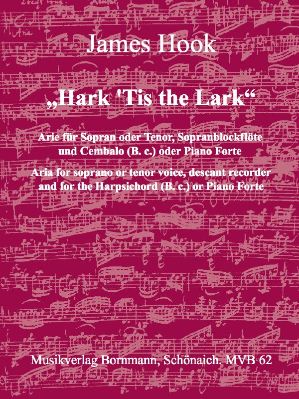 Vorderes Coverbild 'Hark 'tis the Lark' Arie 
