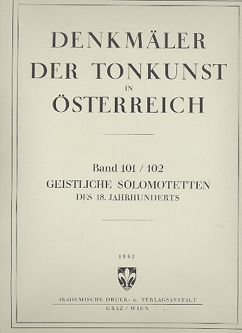 Vorderes Coverbild Geistliche Solomotetten des