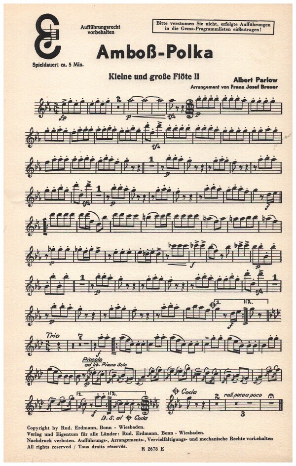 Vorderes Coverbild Amboß-Polka: für Salonorchester