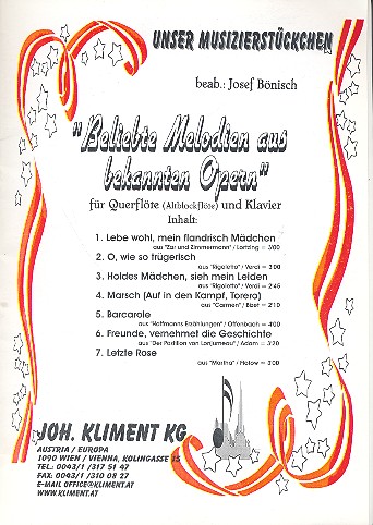 Vorderes Coverbild Beliebte Melodien aus bekannten Opern