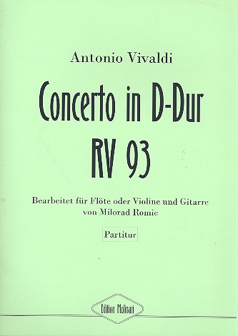 Vorderes Coverbild Konzert D-Dur RV93 