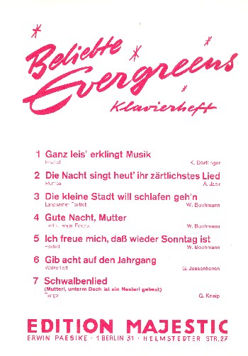 Vorderes Coverbild Beliebte Evergreens