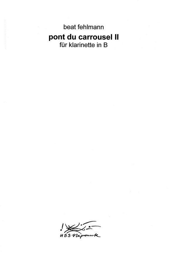 Vorderes Coverbild Pont du carrousel 2