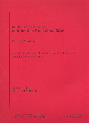 Vorderes Coverbild Reich mir zum Abschied noch einmal