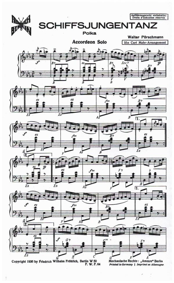 Vorderes Coverbild Schiffsjungentanz Polka für