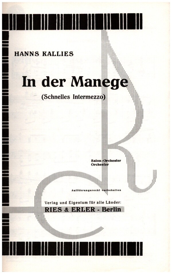 Vorderes Coverbild In der Manege