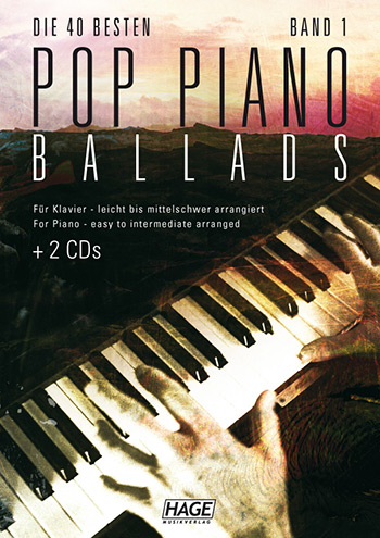 Vorderes Coverbild Die 40 besten Pop Piano Ballads Band 1