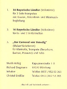 Bayrische Ländler   und  Karneval von Venedig