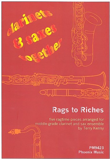 Vorderes Coverbild Rags to Riches 5 Stücke für 4  Klarinetten und