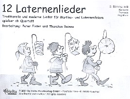 Vorderes Coverbild 12 Laternenlieder für 4-stimmiges