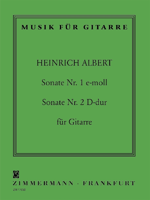 Sonate e-Moll Nr.1 / Sonate D-Dur Nr.2