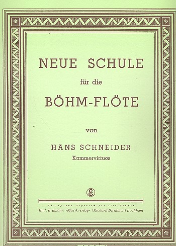 Vorderes Coverbild Neue Schule für die Böhm-Flöte