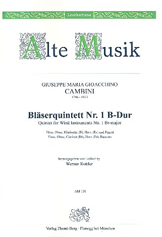 Vorderes Coverbild Quintett B-Dur Nr.1
