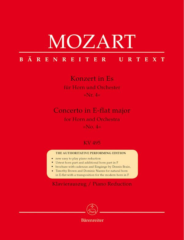 Vorderes Coverbild Konzert Es-Dur Nr.4 KV495