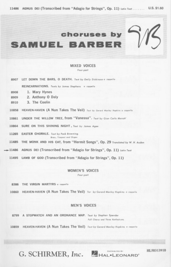 Vorderes Coverbild Agnus Dei