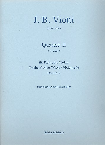 Vorderes Coverbild Quartett c-Moll op.22,2 