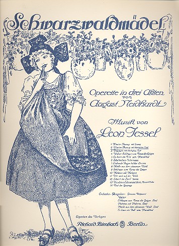 Vorderes Coverbild Schwarzwaldmädel Klavierauszug
