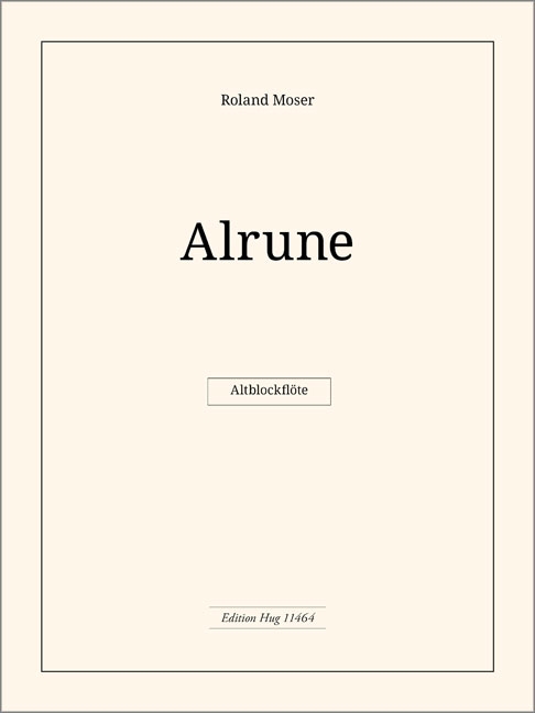 Vorderes Coverbild Alrune für eine Altblockflöte