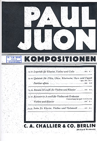 Vorderes Coverbild Suite op.89