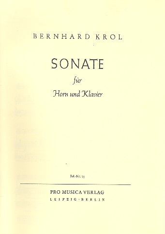 Sonate für Horn in F und Klavier