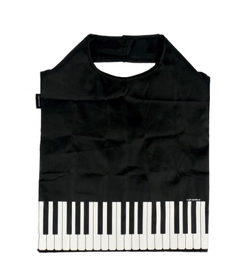Vorderes Coverbild Einkaufstasche faltbar Tastatur schwarz 48 x 37 cm