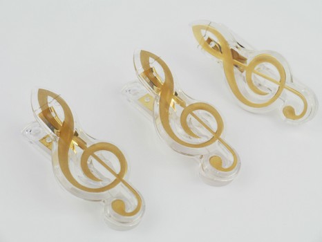 Vorderes Coverbild Klammer Violinschlüssel golden 7cm