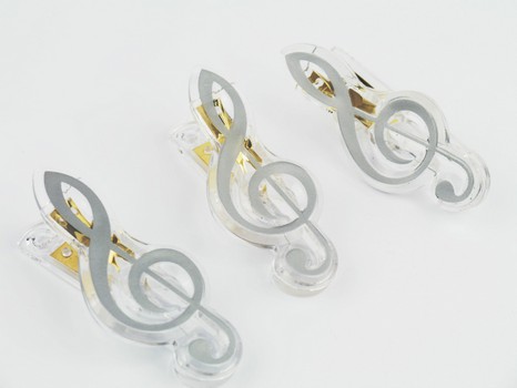 Vorderes Coverbild Klammer Violinschlüssel silber 7cm