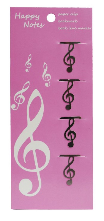 Vorderes Coverbild Klammer Violinschlüssel Edelstahl 15 x 23 mm (Set mit 4 Stück)