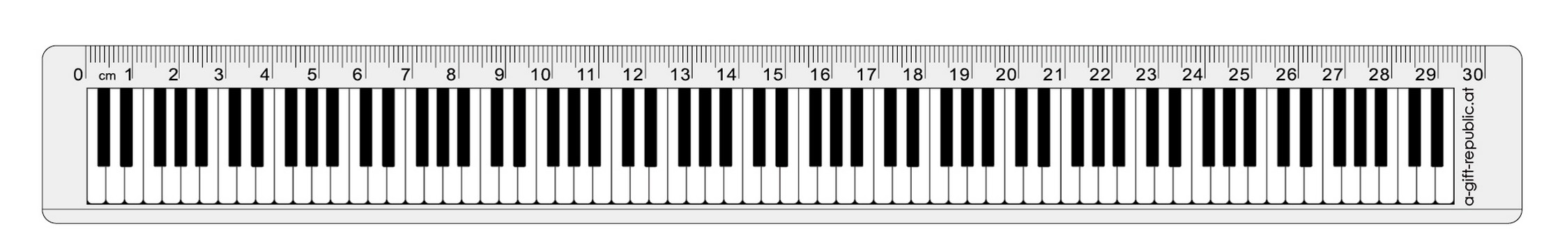 Lineal Tastatur 30 cm transparent