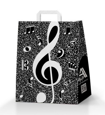 Vorderes Coverbild Papiertasche Music Shopper 24 x 8 x 30 cm