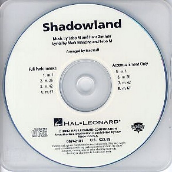 Vorderes Coverbild Shadowland Showtrax-CD