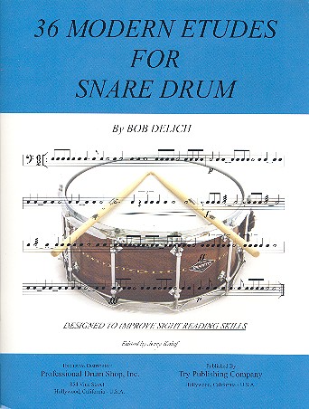 Vorderes Coverbild 36 modern Etudes for snare drum