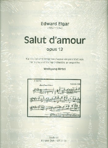 Vorderes Coverbild Salut d'amour op.12 für Violine und