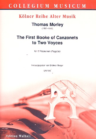 Vorderes Coverbild The first Booke of Canzonets to 2 Voyces
