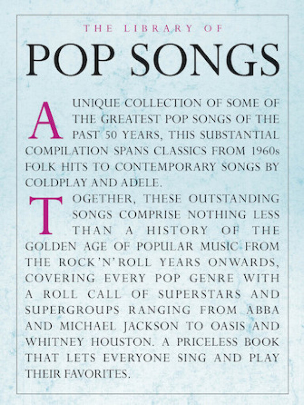 Vorderes Coverbild The Library of Pop Songs: