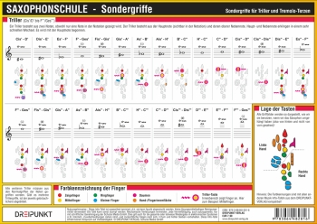 Vorderes Coverbild Info-Tafel Saxophonschule Sondergriffe