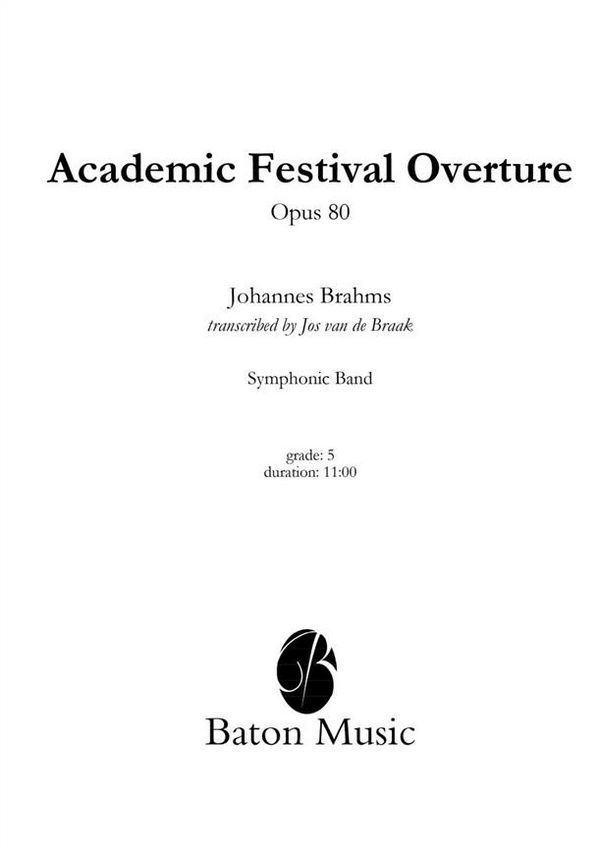 Vorderes Coverbild Academic Festival Overture