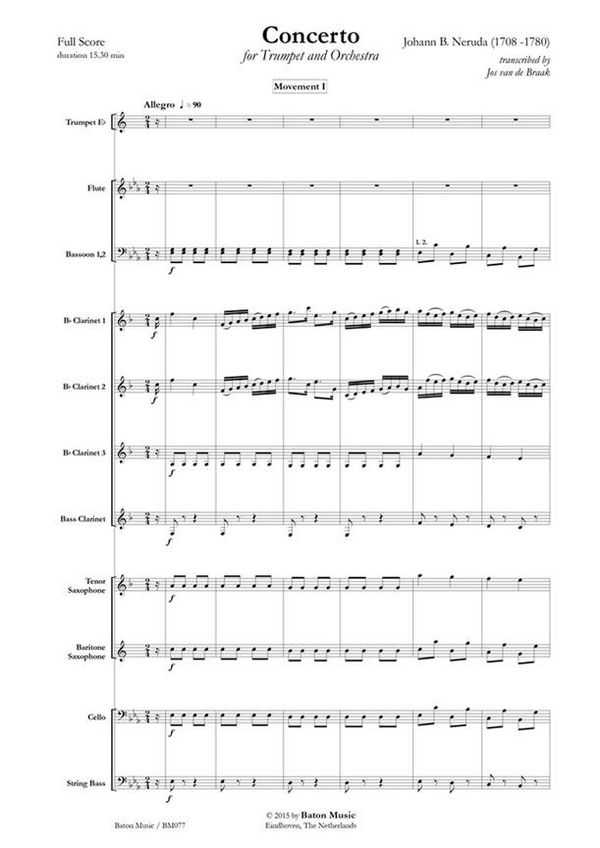 Vorderes Coverbild Johann Baptist Georg Neruda, Concerto