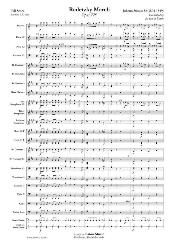 Vorderes Coverbild Johann Strauss Jr., Radetzky Marsch