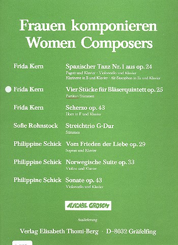 Vorderes Coverbild 4 Stücke op.25