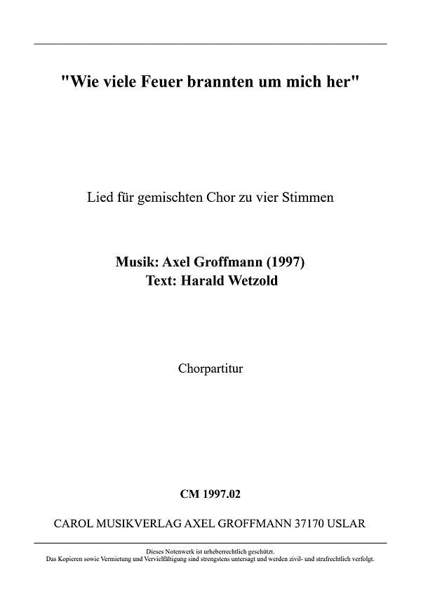 Vorderes Coverbild Wie viele Feuer brannten um mich her