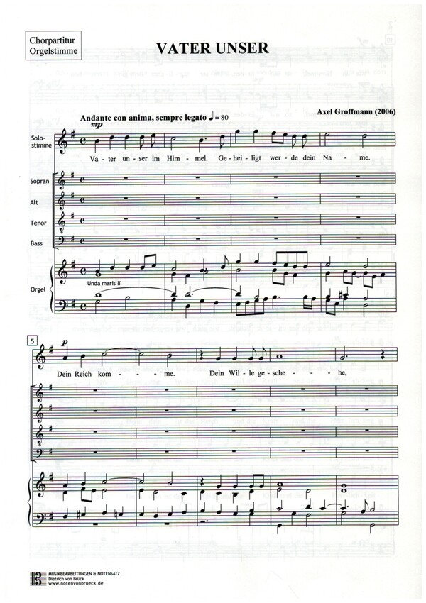 Vorderes Coverbild Vater Unser