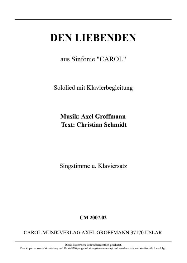 Vorderes Coverbild Den Liebenden