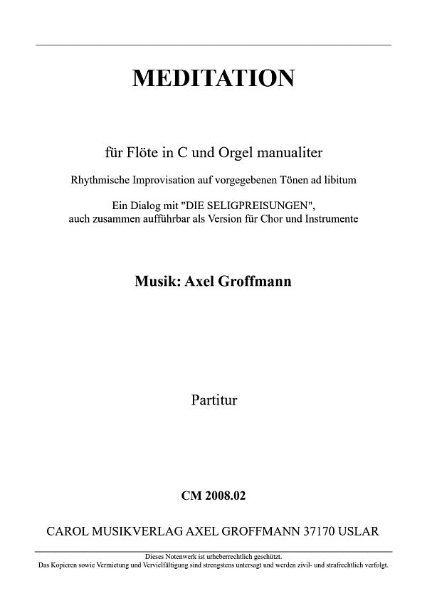 Vorderes Coverbild Meditation