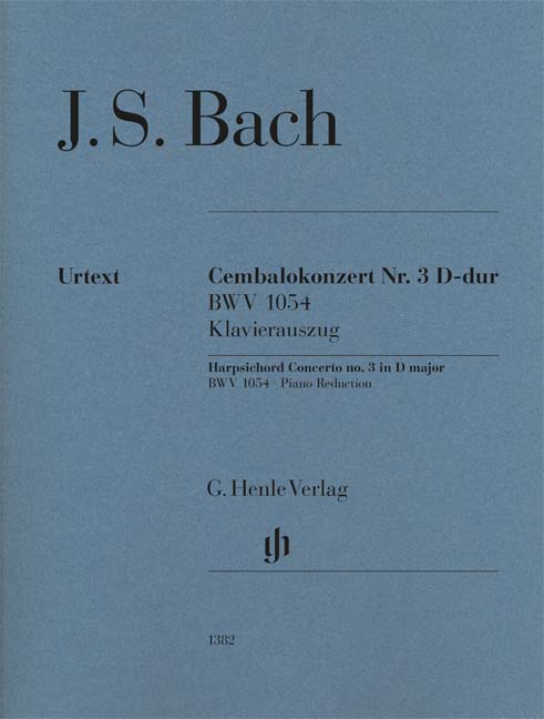 Vorderes Coverbild Cembalokonzert Nr.3 D-dur BWV1054