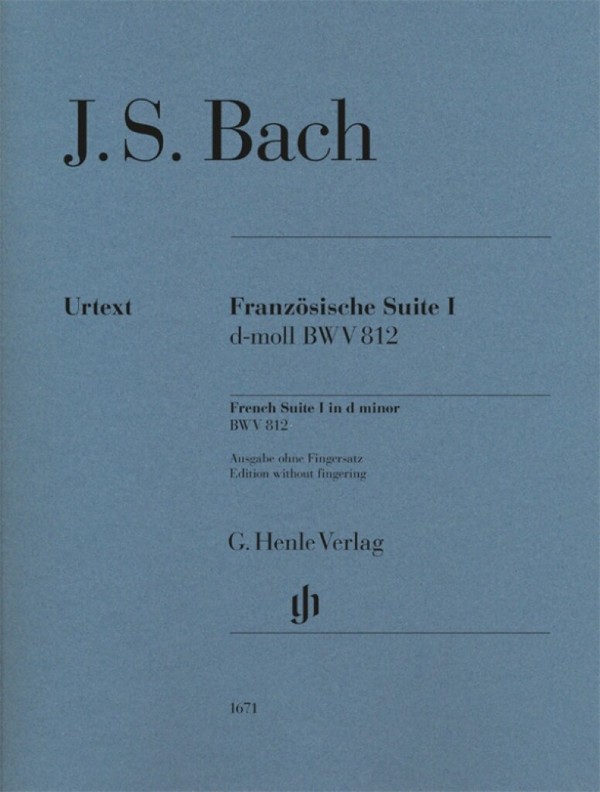 Vorderes Coverbild Französische Suite Nr.1 d-moll BWV812